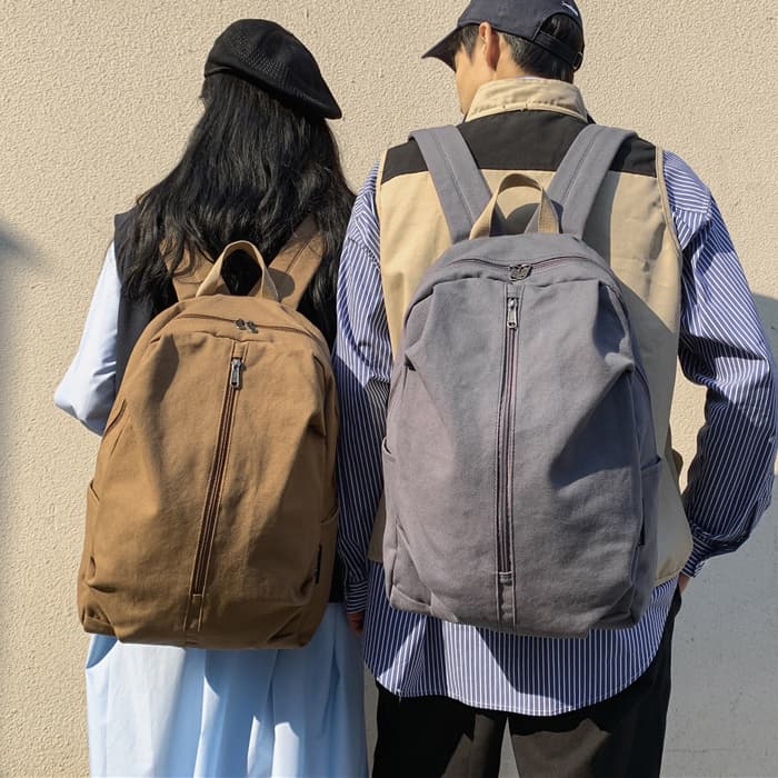 メンズリュック シンプル立体縫製キャンバスリュック