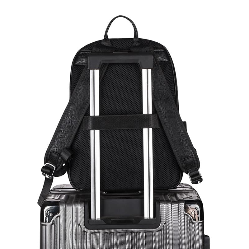 メンズリュック 市松模様型押しビジネスリュック