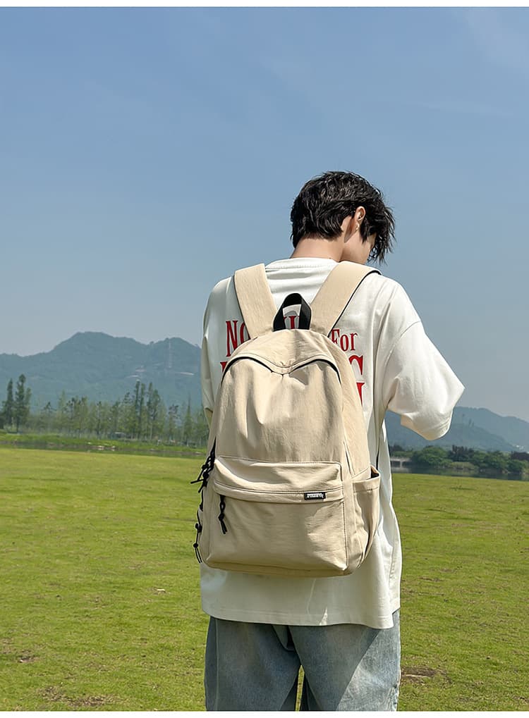 メンズリュック シンプル洗練キャンバスバックパック