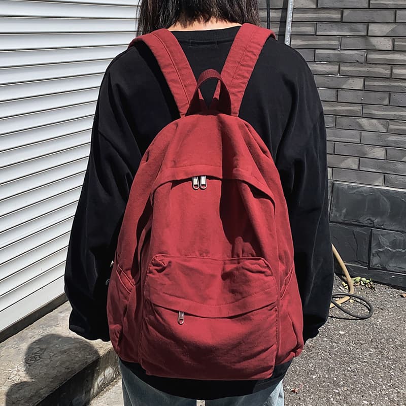 メンズリュック シンプル帆布リュック