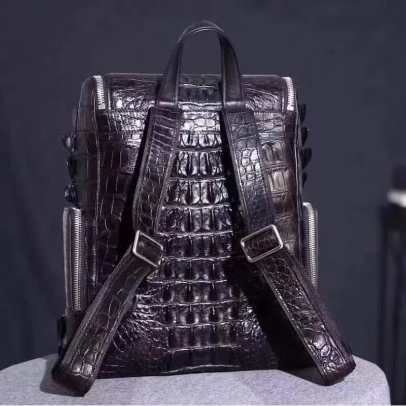メンズリュック 高級クロコ型押しリュック