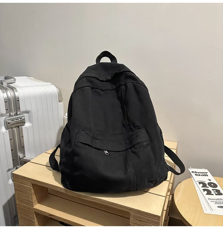 メンズリュック クラシカル切り替えキャンバスリュック