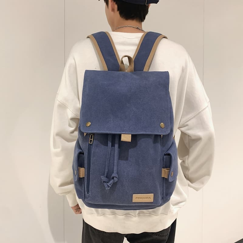 メンズリュック 多機能キャンバスリュック