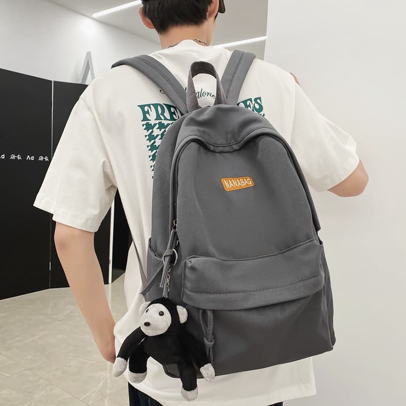 メンズリュック シンプル学生向けキャンバスリュック