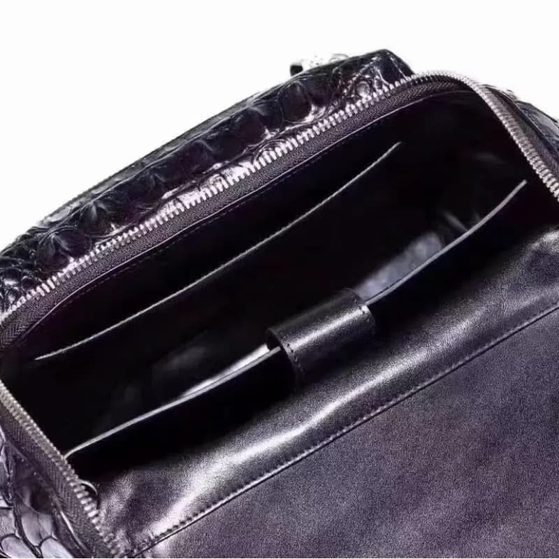 メンズリュック 高級クロコ型押しリュック