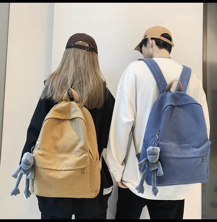 メンズリュック シンプル日常キャンバスリュック