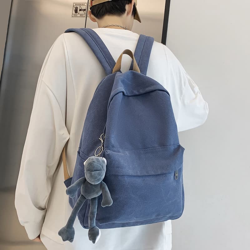 メンズリュック シンプル日常キャンバスリュック