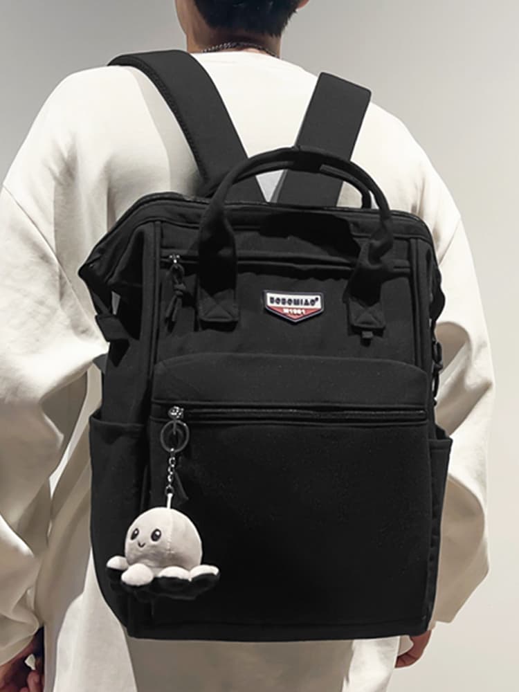 メンズリュック 多機能ポケット付き 日常使い背負いかばん