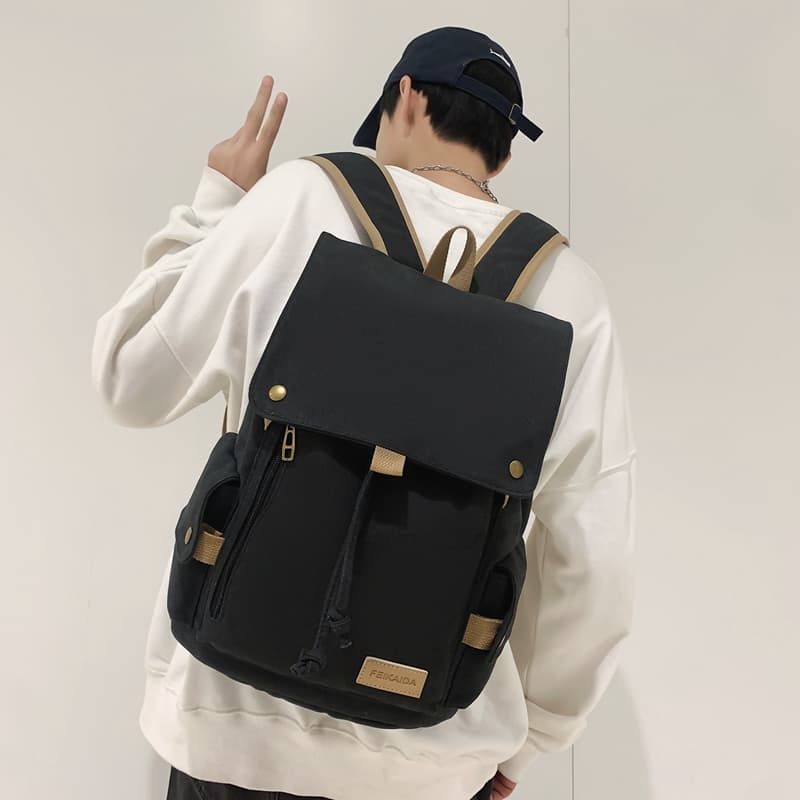 メンズリュック 多機能キャンバスリュック